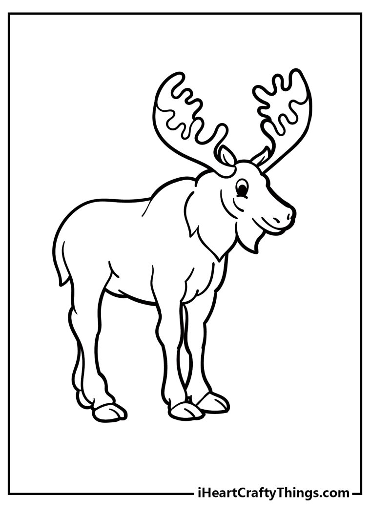 Moose Coloring Pages (100% Free Printables)