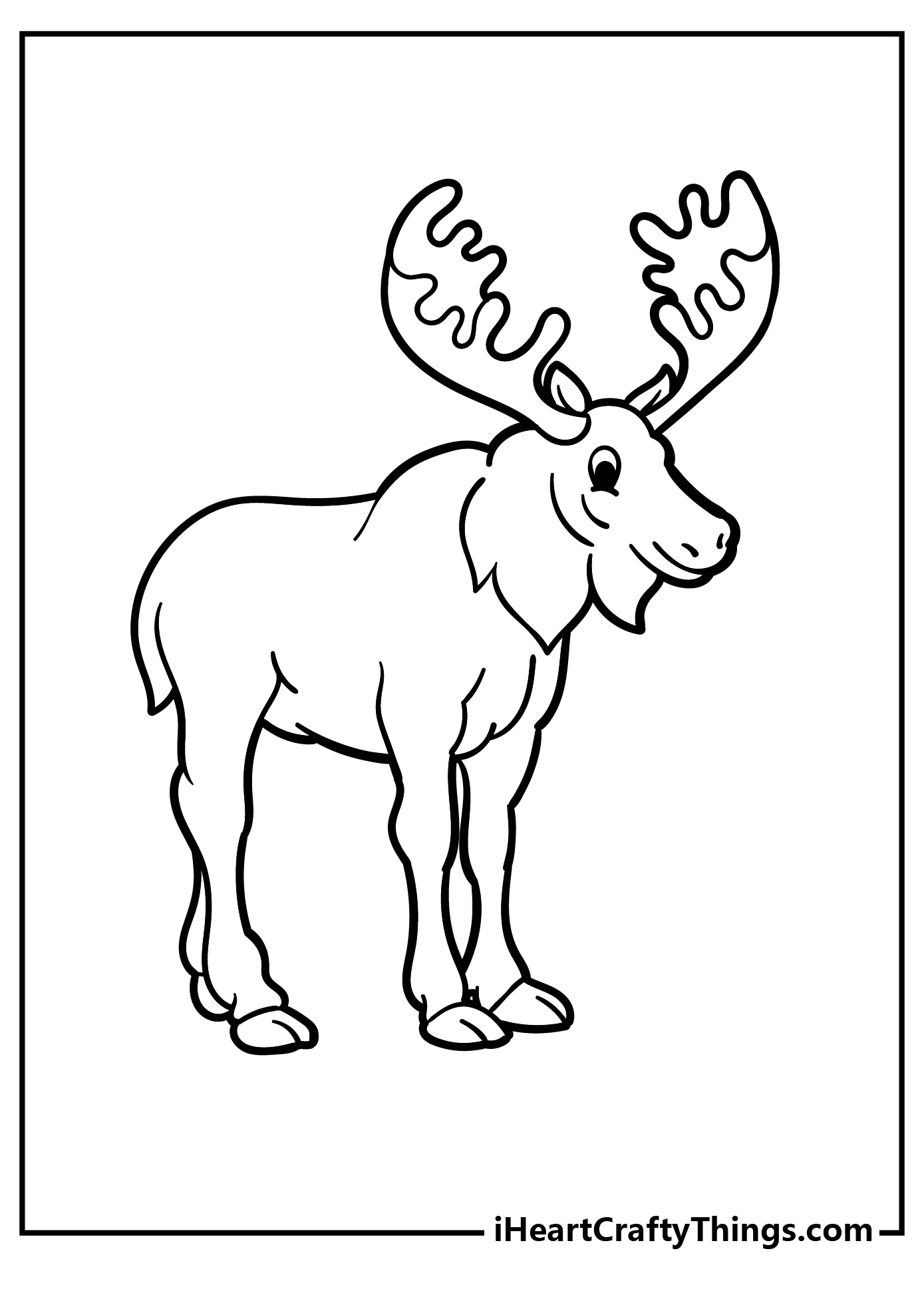 Moose Coloring Sheet for children free download