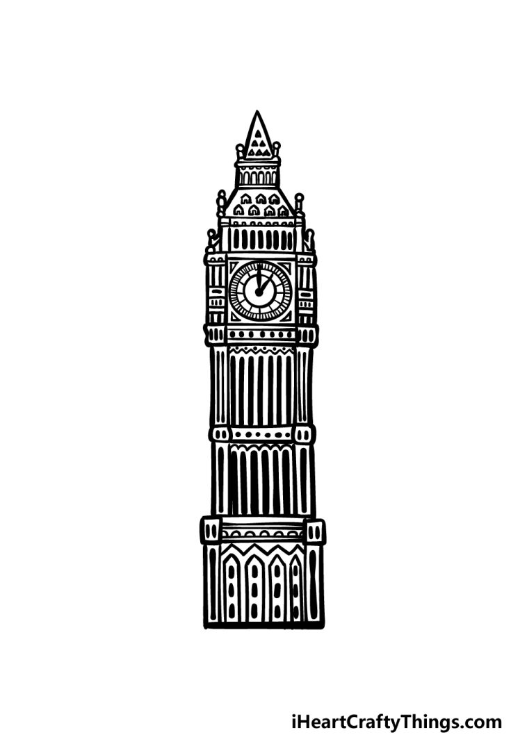 Big Ben Drawing How To Draw Big Ben Step By Step