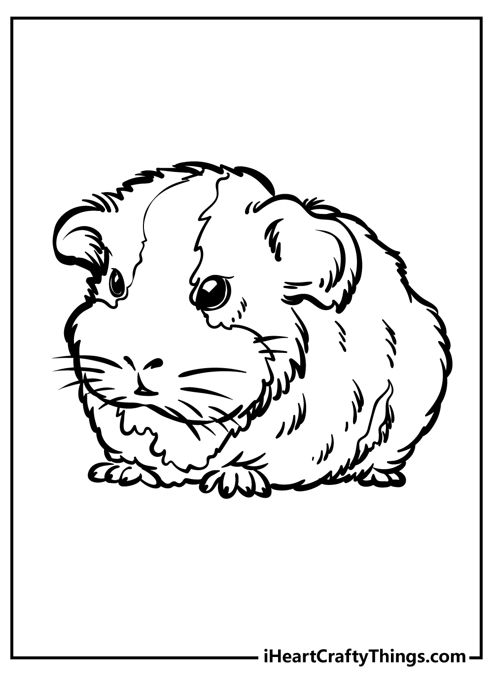 Guinea Pig Coloring Sheet for children free download