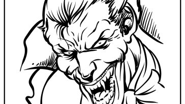 Count Dracula Coloring Pages free printable