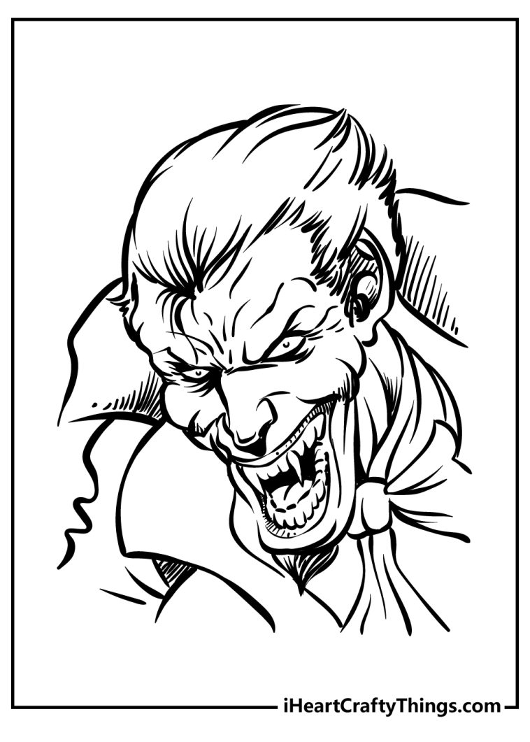 Count Dracula Coloring Pages (100% Free Printables)
