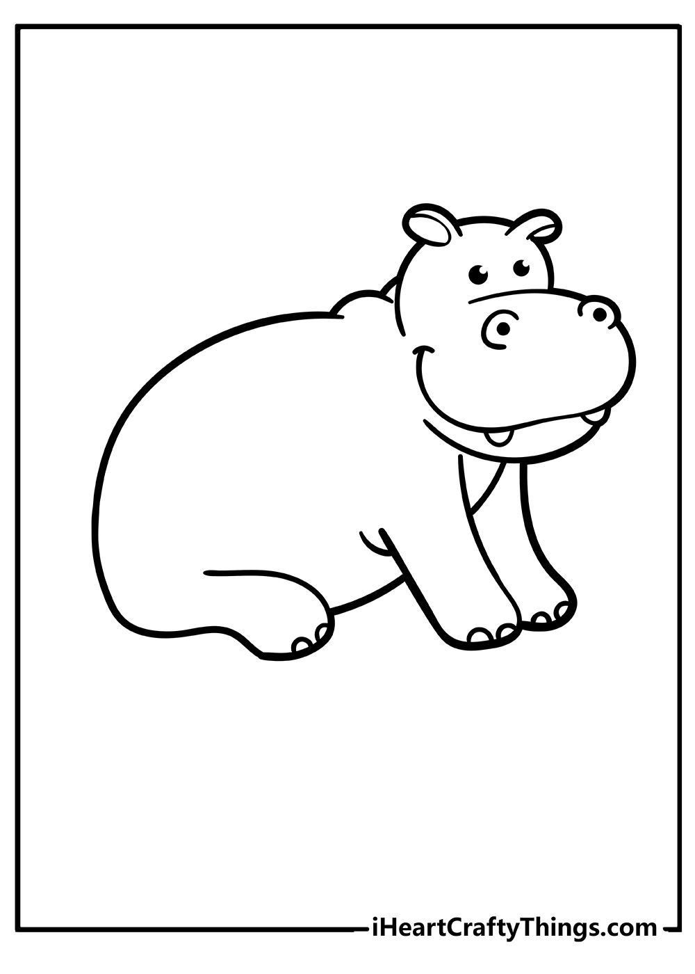 hippo coloring pages