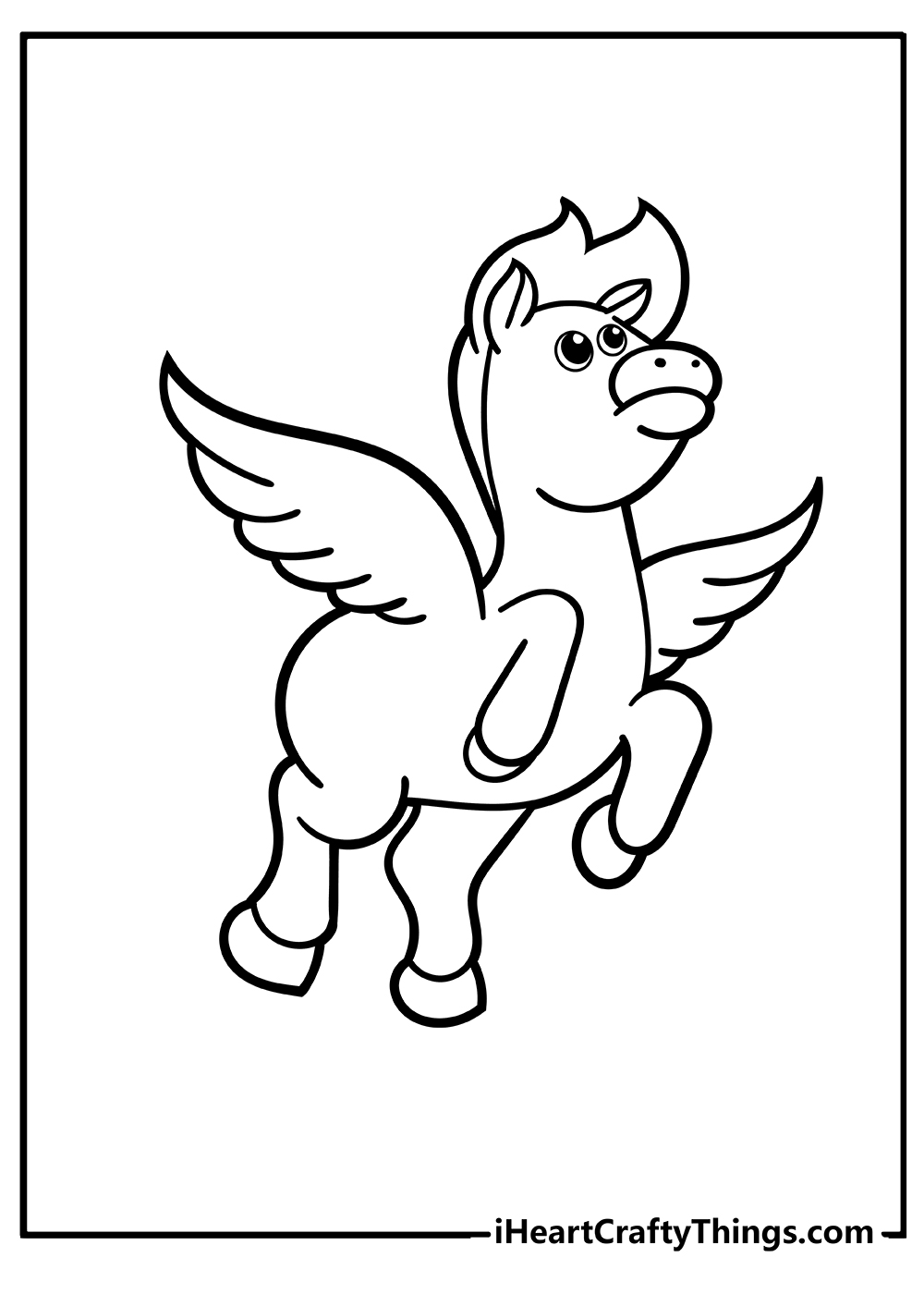 Pegasus Coloring Sheet for children free download
