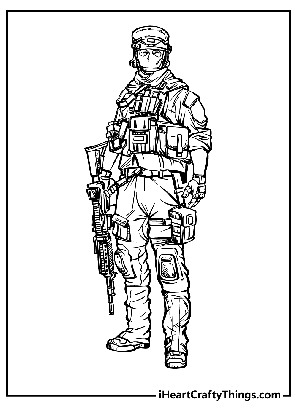 Army Coloring Book for adults free download