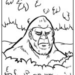 Bigfoot Coloring Pages free printable
