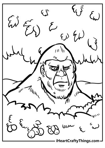 Bigfoot Coloring Pages free printable