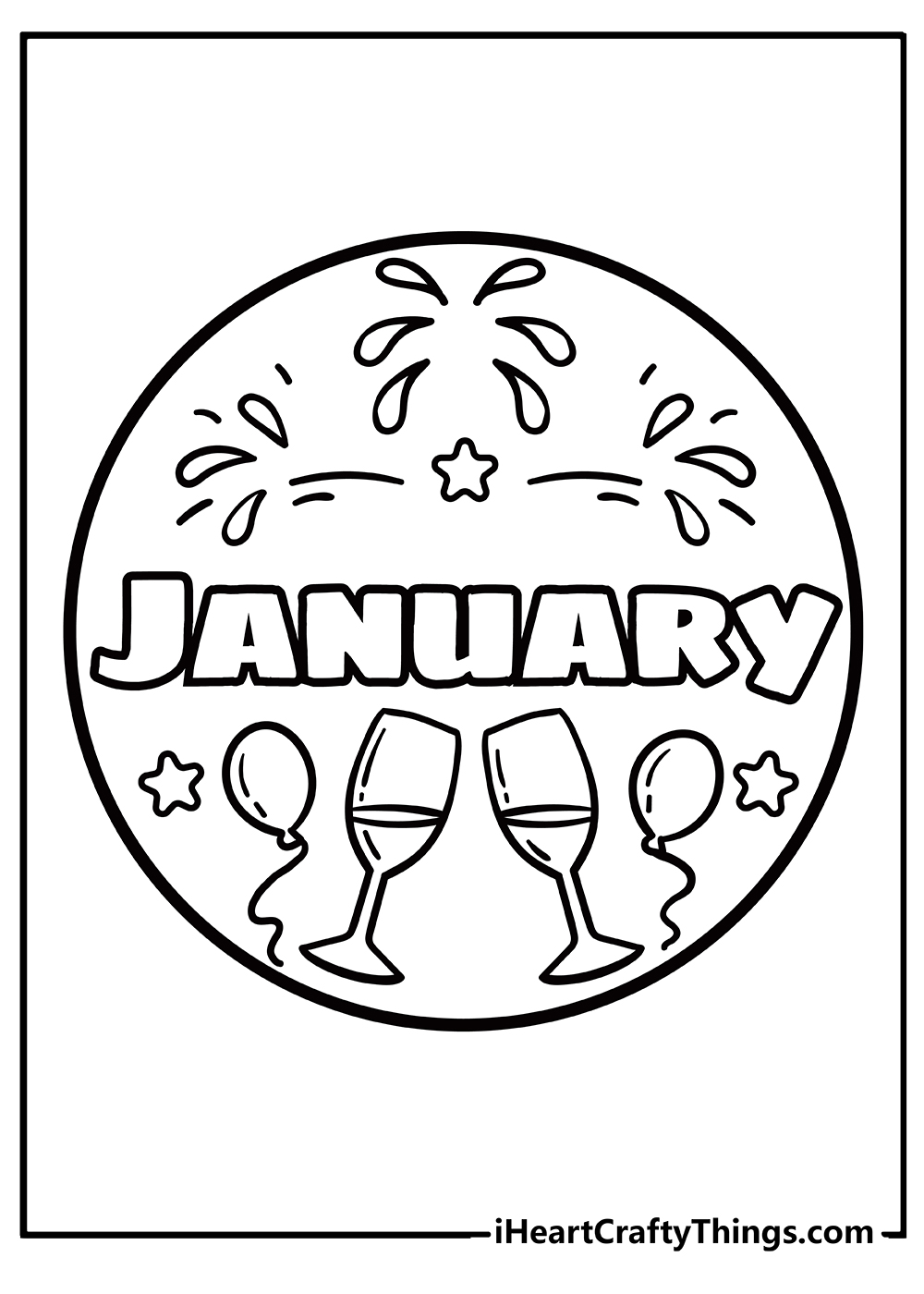 January Coloring Book for adults free download