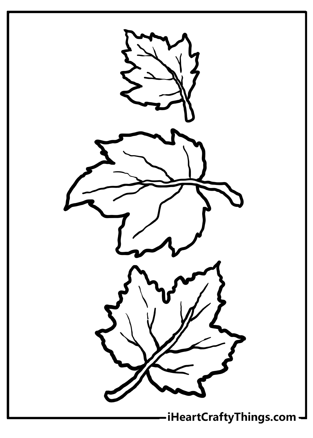 spring leaves coloring pages