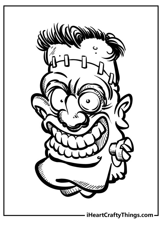 Frankenstein Coloring Pages (100 Free Printables)