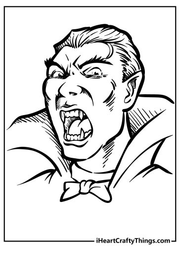 Count Dracula Coloring Pages (100% Free Printables)