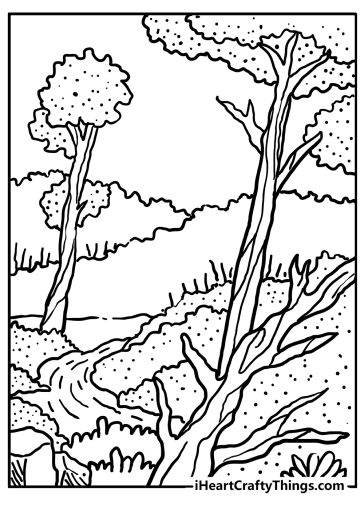 Forest Coloring Pages (100% Free Printables)