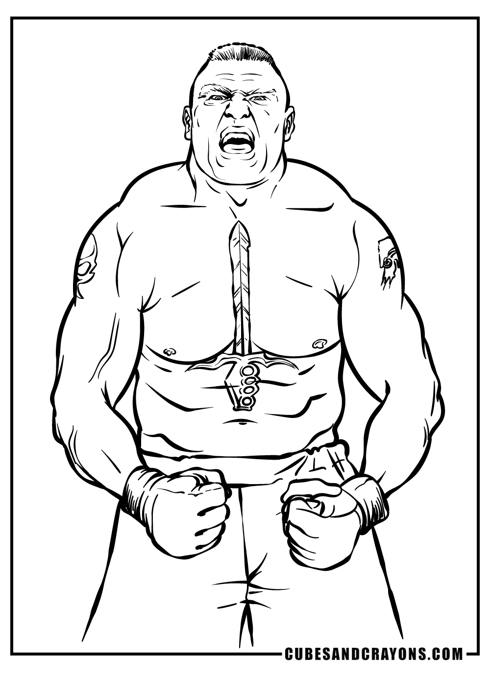 wwe drawings of brock lesnar