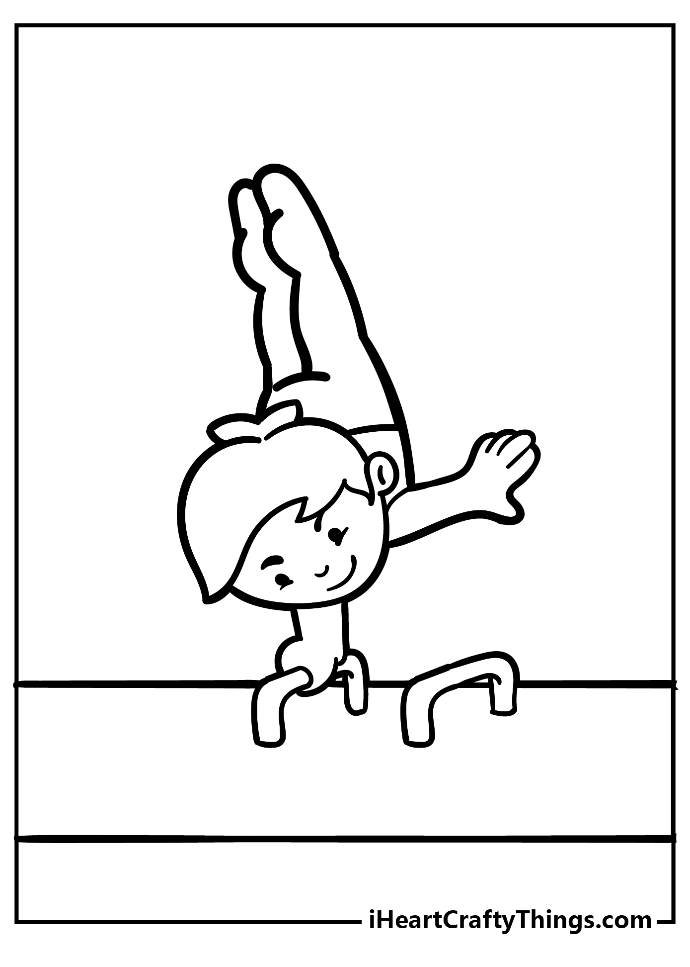 Gymnastics Coloring Original Sheet for children free download