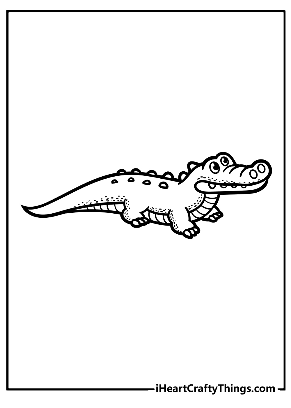 Crocodile Coloring Original Sheet for children free download