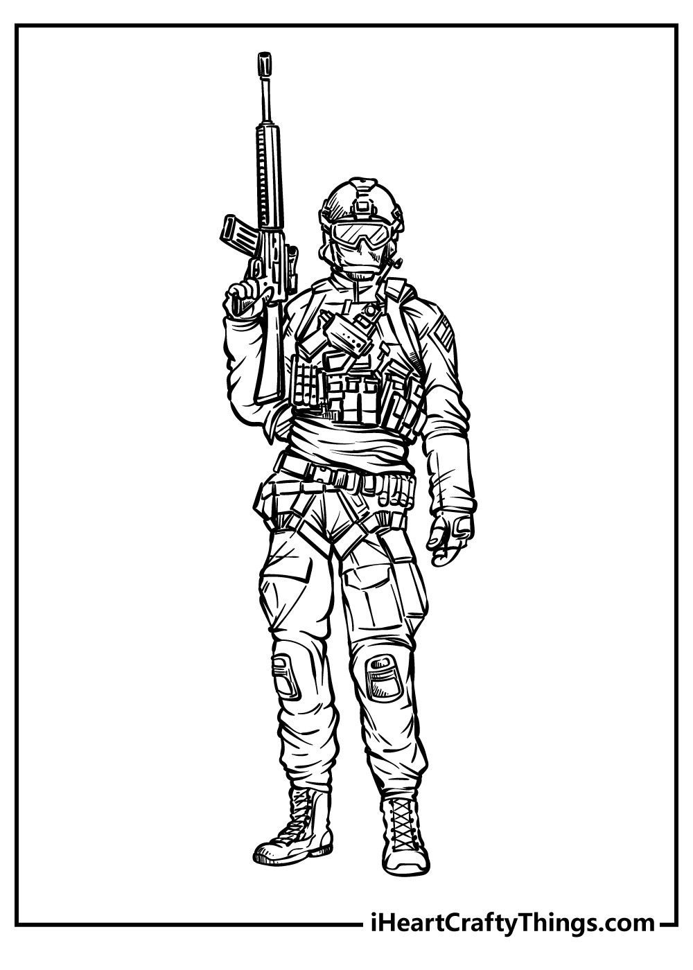 Army Coloring Original Sheet for children free download