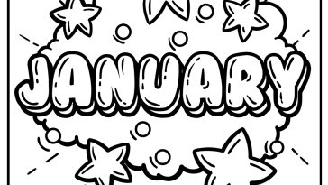 January Coloring Pages free printable
