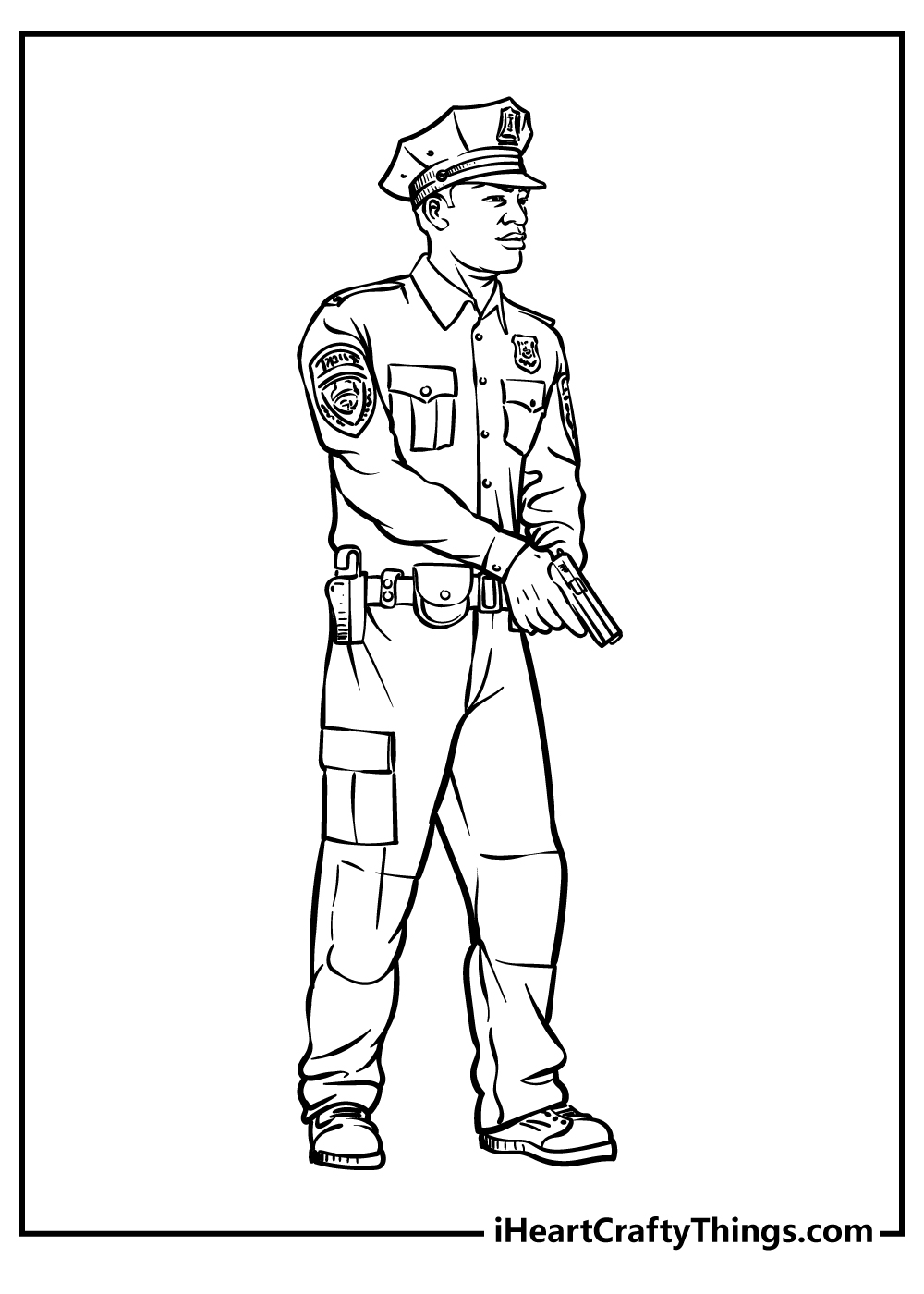 Police Coloring Original Sheet for children free download