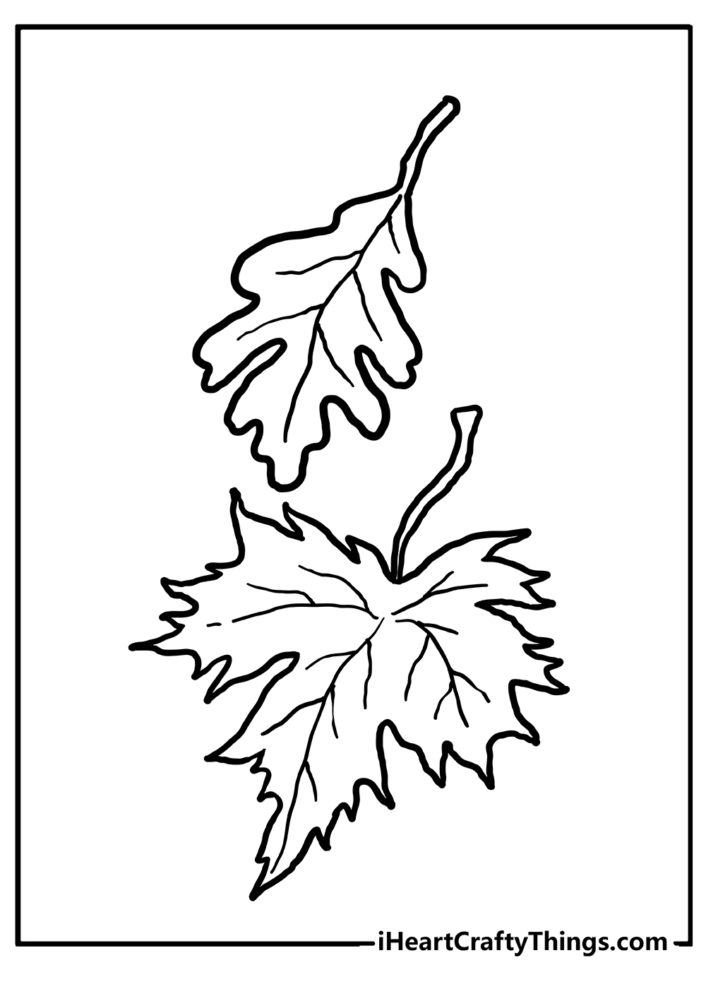 autumn leaves coloring page