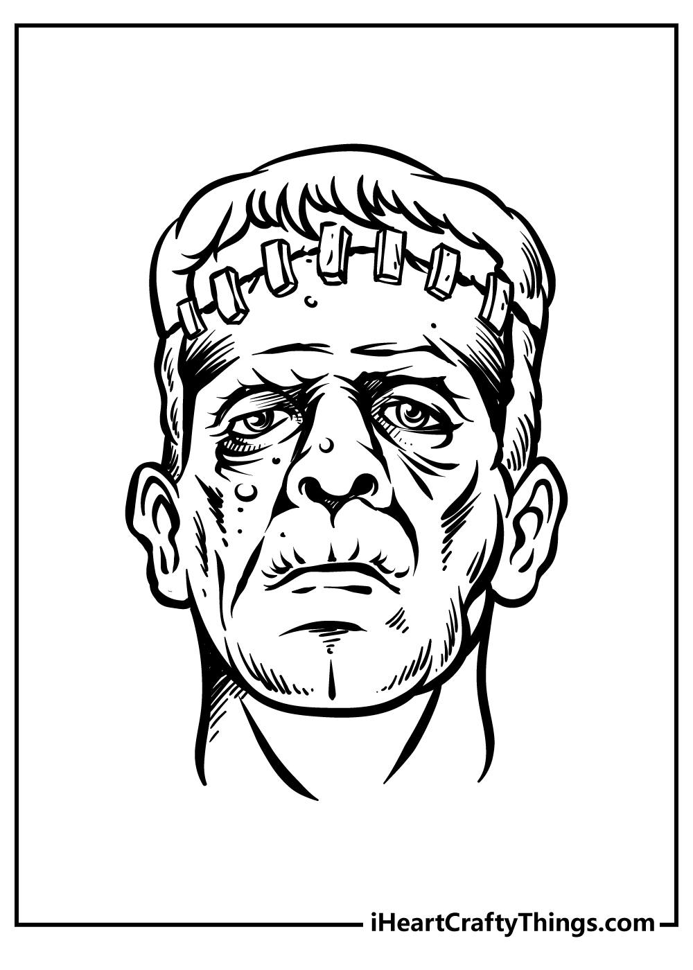 Frankenstein Easy Coloring Pages