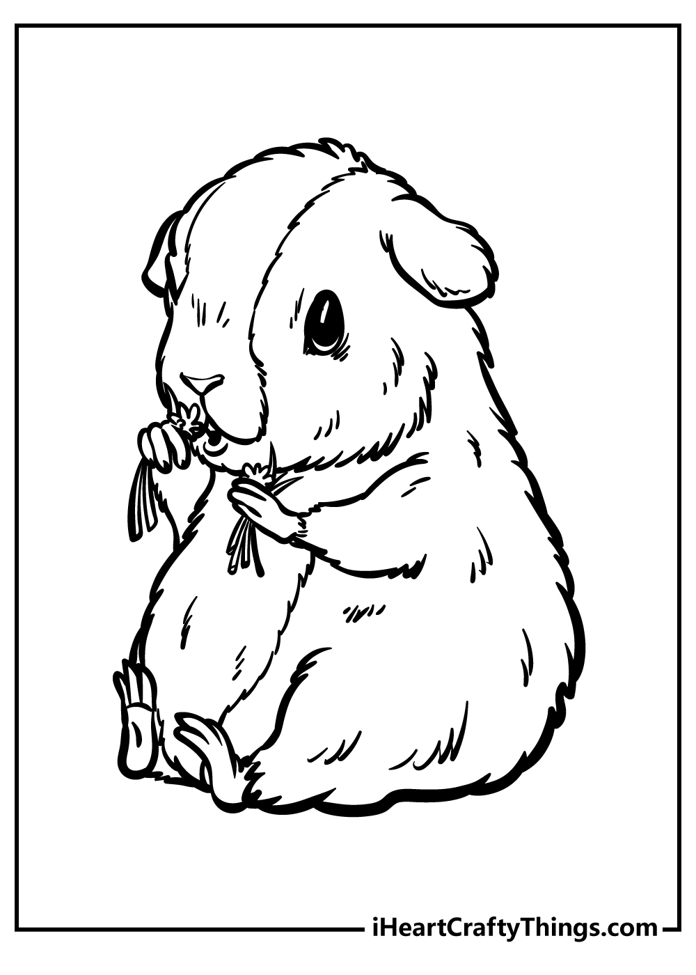 Guinea Pig Coloring Original Sheet for children free download