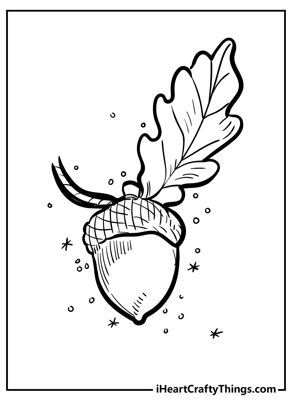 Acorn Coloring Pages for kids free download