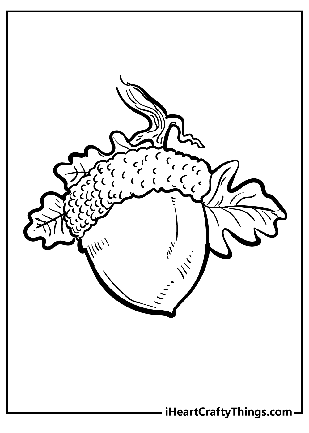 Acorn Coloring Pages free pdf download