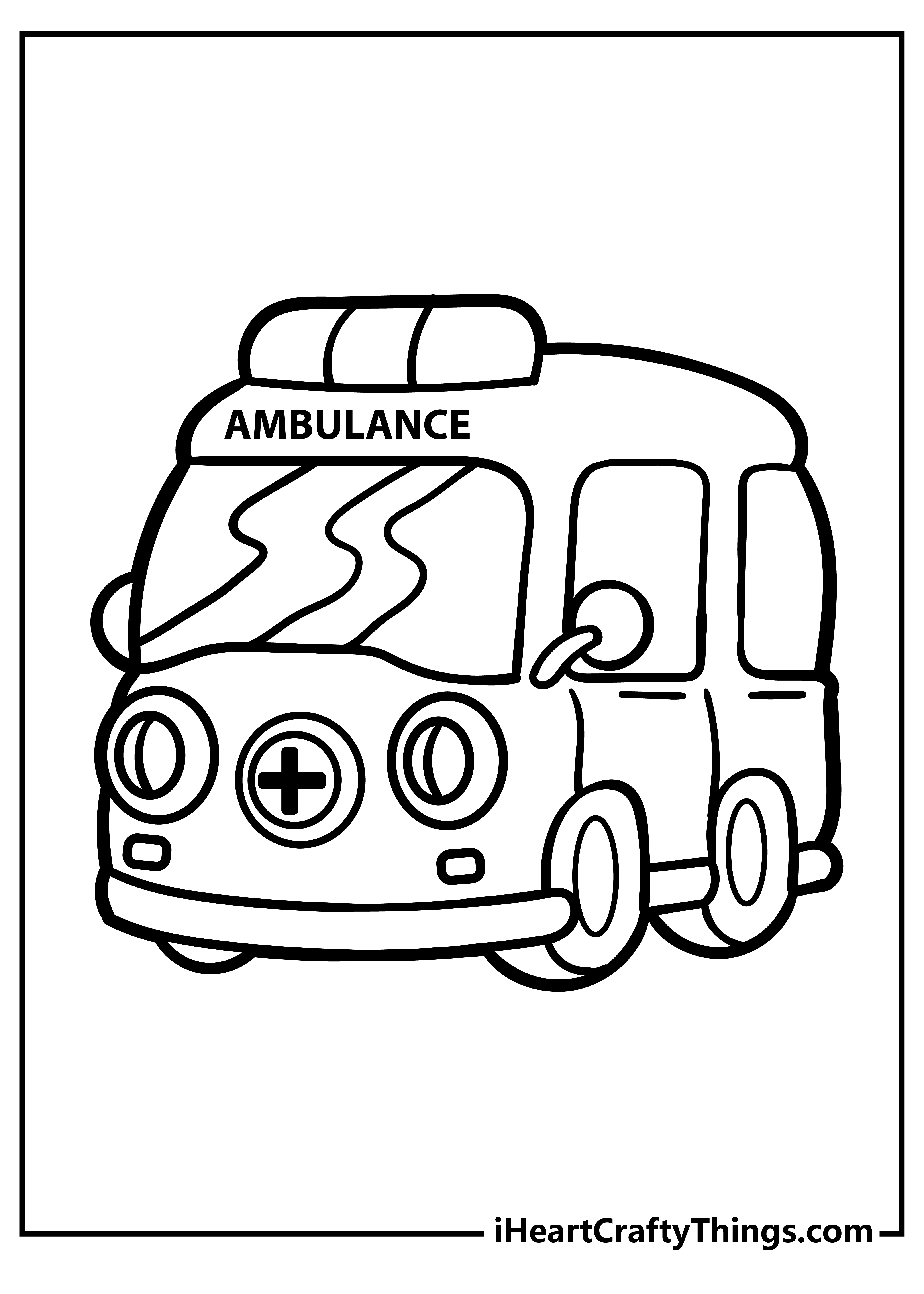 Ambulance Coloring Pages for kids free download