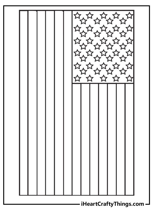 American Flag Coloring Pages (100% Free Printables)