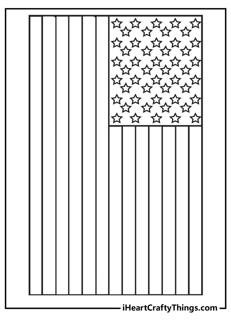 American Flag Coloring Pages (100% Free Printables)