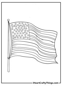 American Flag Coloring Pages (100% Free Printables)