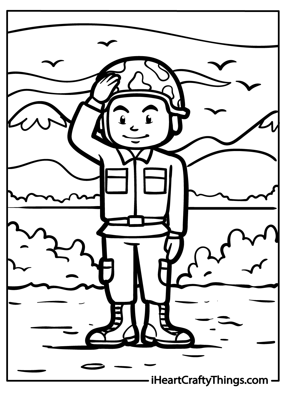 army boy coloring pages