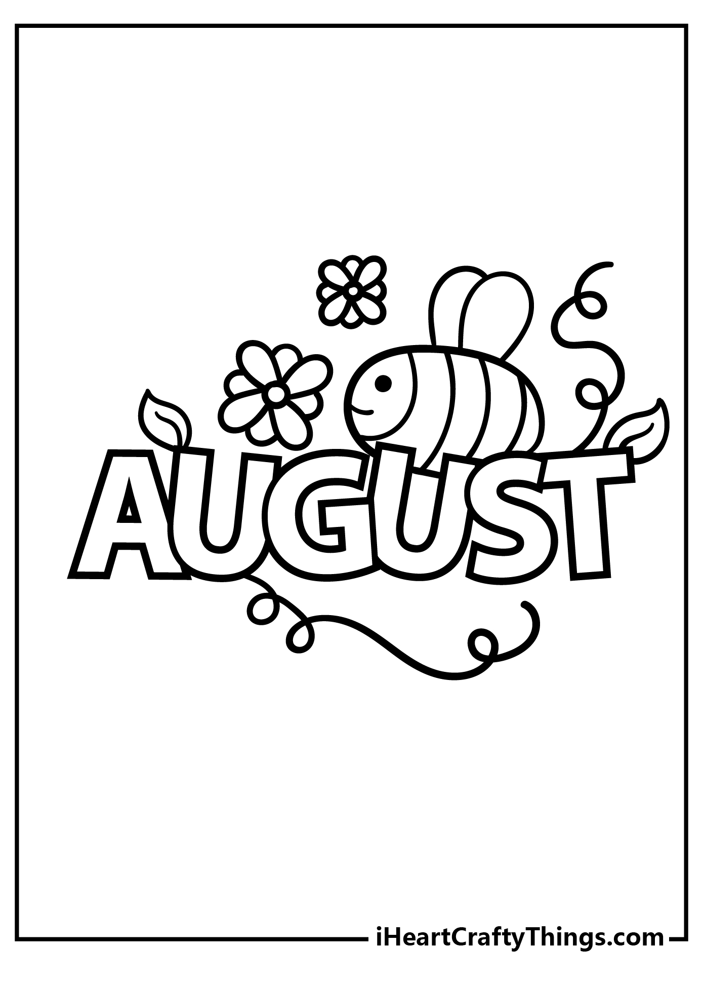 August Coloring Pages For Pre K