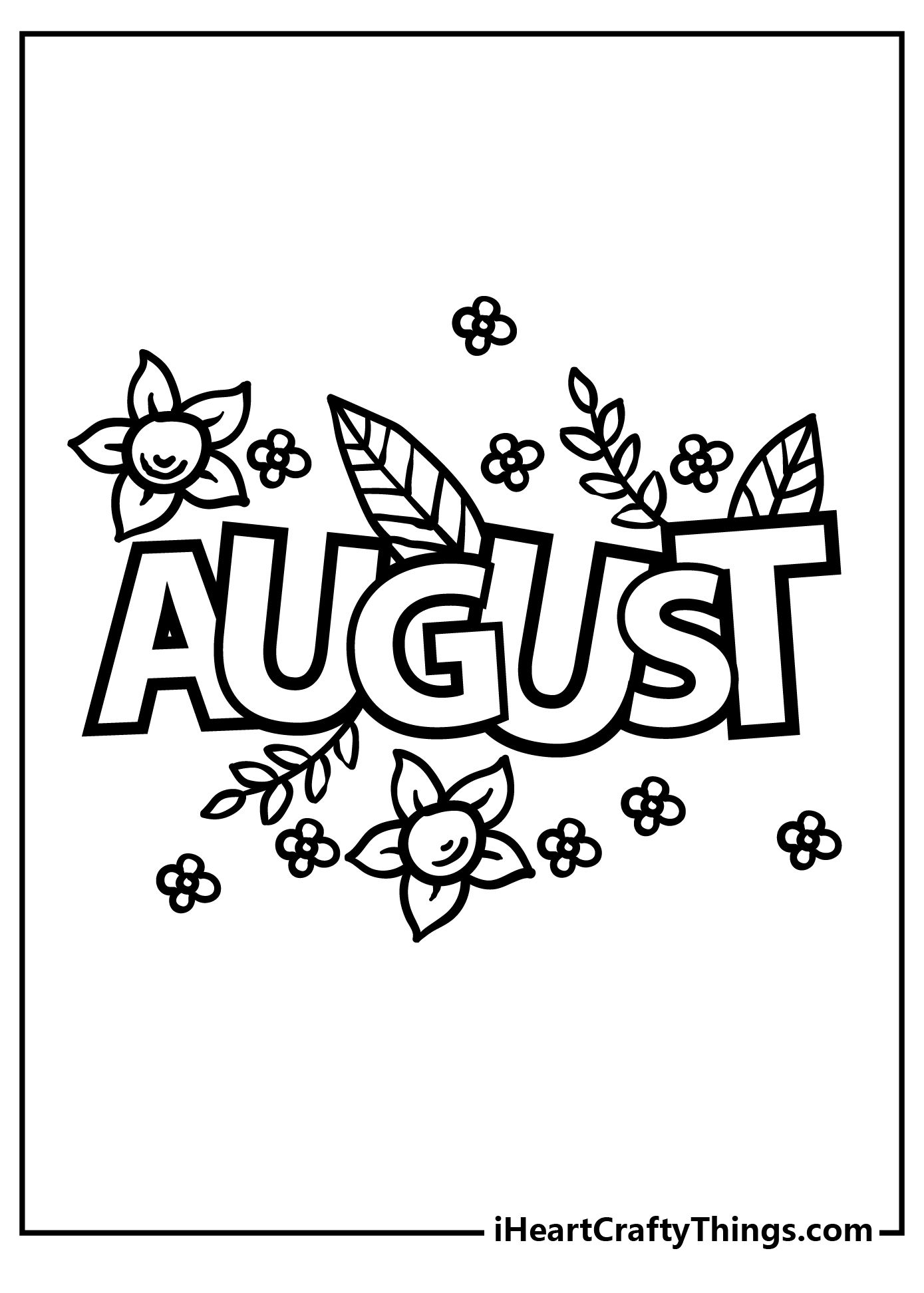 August Coloring Pages For Pre K