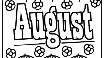 August coloring pages free printable