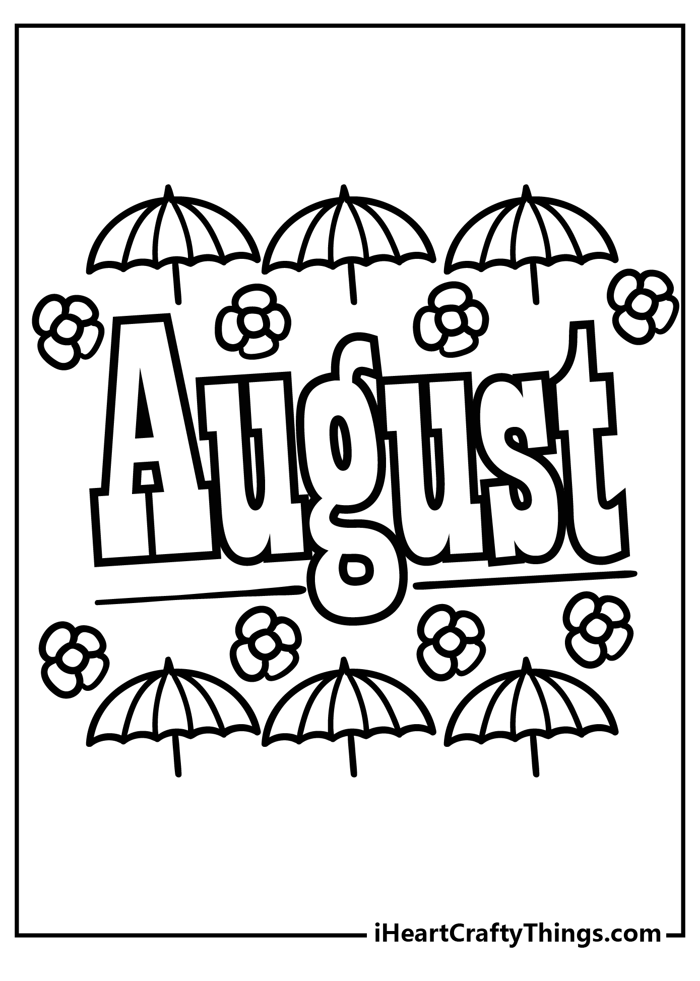 August Coloring Pages For Pre K