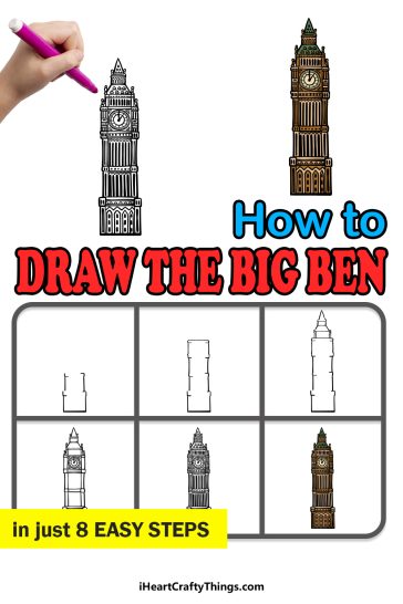 Big Ben Drawing - How To Draw Big Ben Step By Step