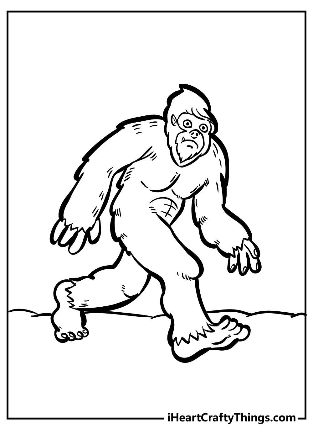 Bigfoot Coloring Book free printable