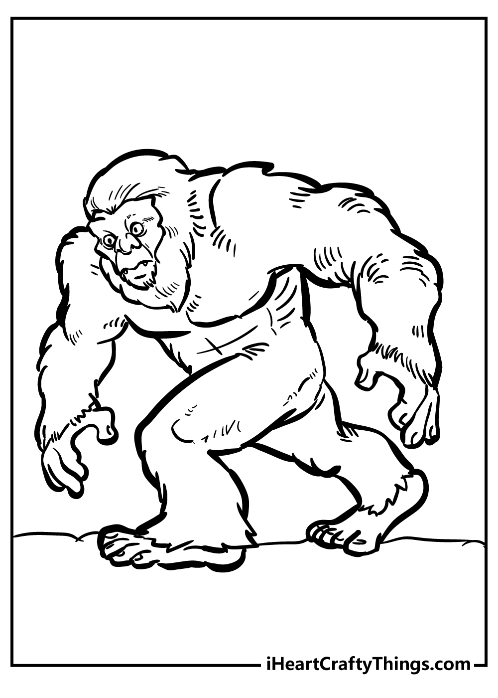 Bigfoot Coloring Sheet for children free download