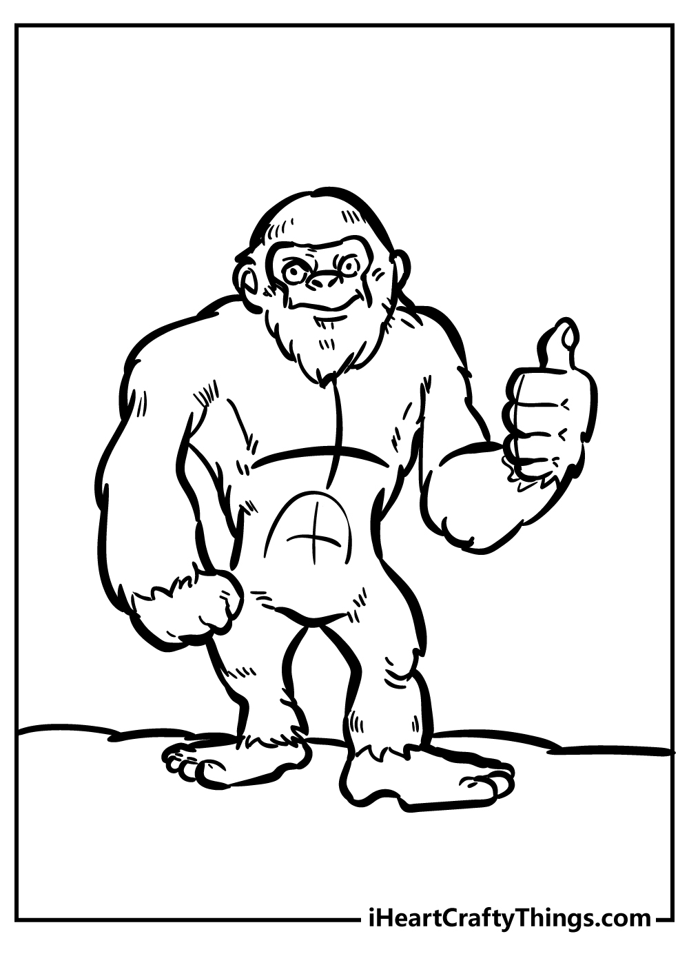 Bigfoot Coloring Original Sheet for children free download