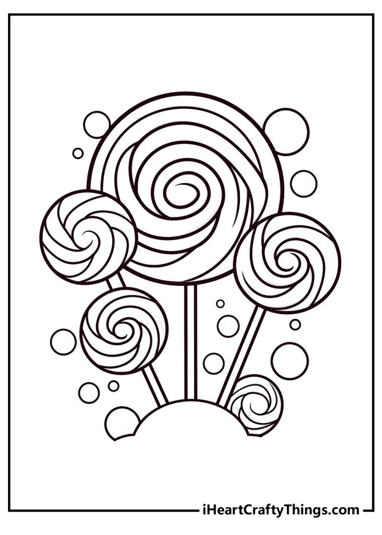 Candy Coloring Pages (100% Free Printables)