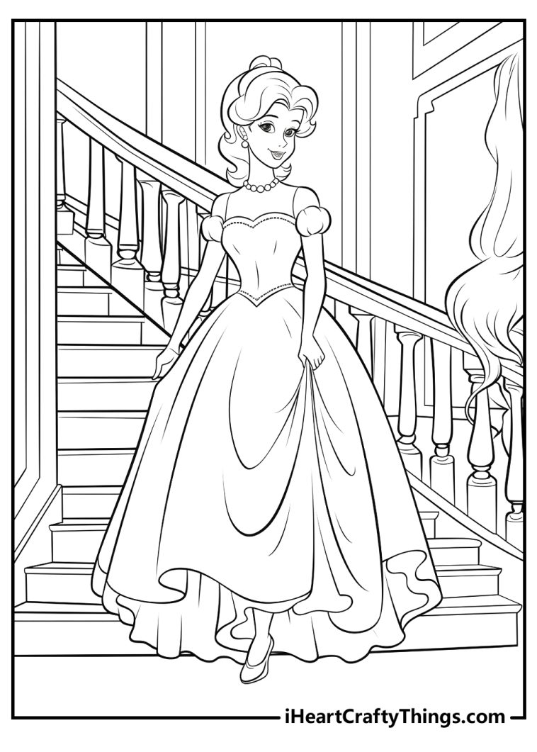 Cinderella Coloring Pages (100% Free Printables)