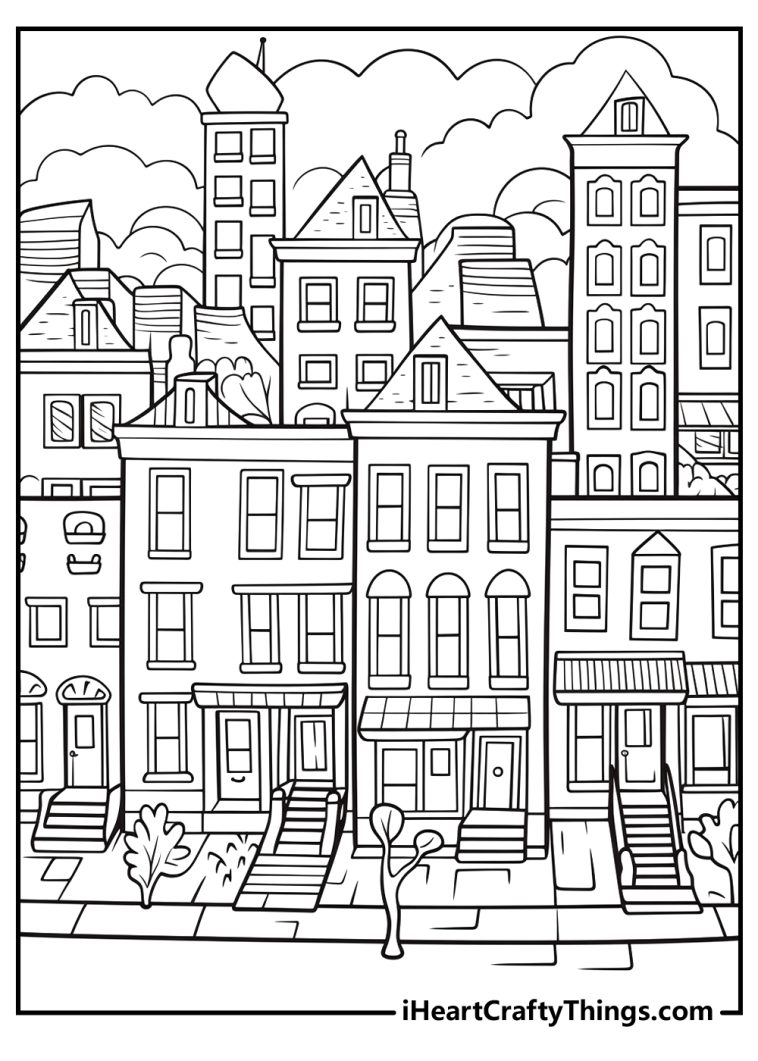 City Coloring Pages (100% Free Printables)