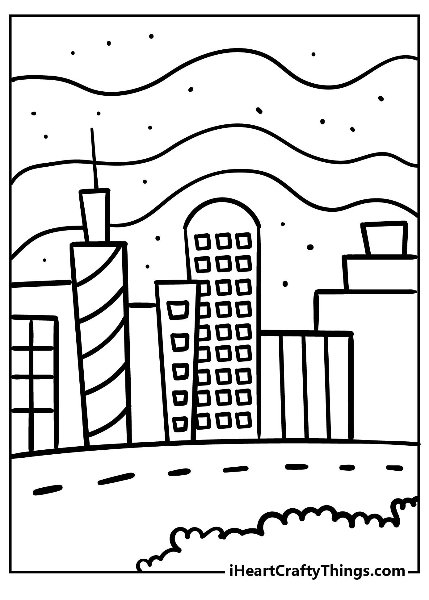 City Coloring Pages for preschoolers free printable