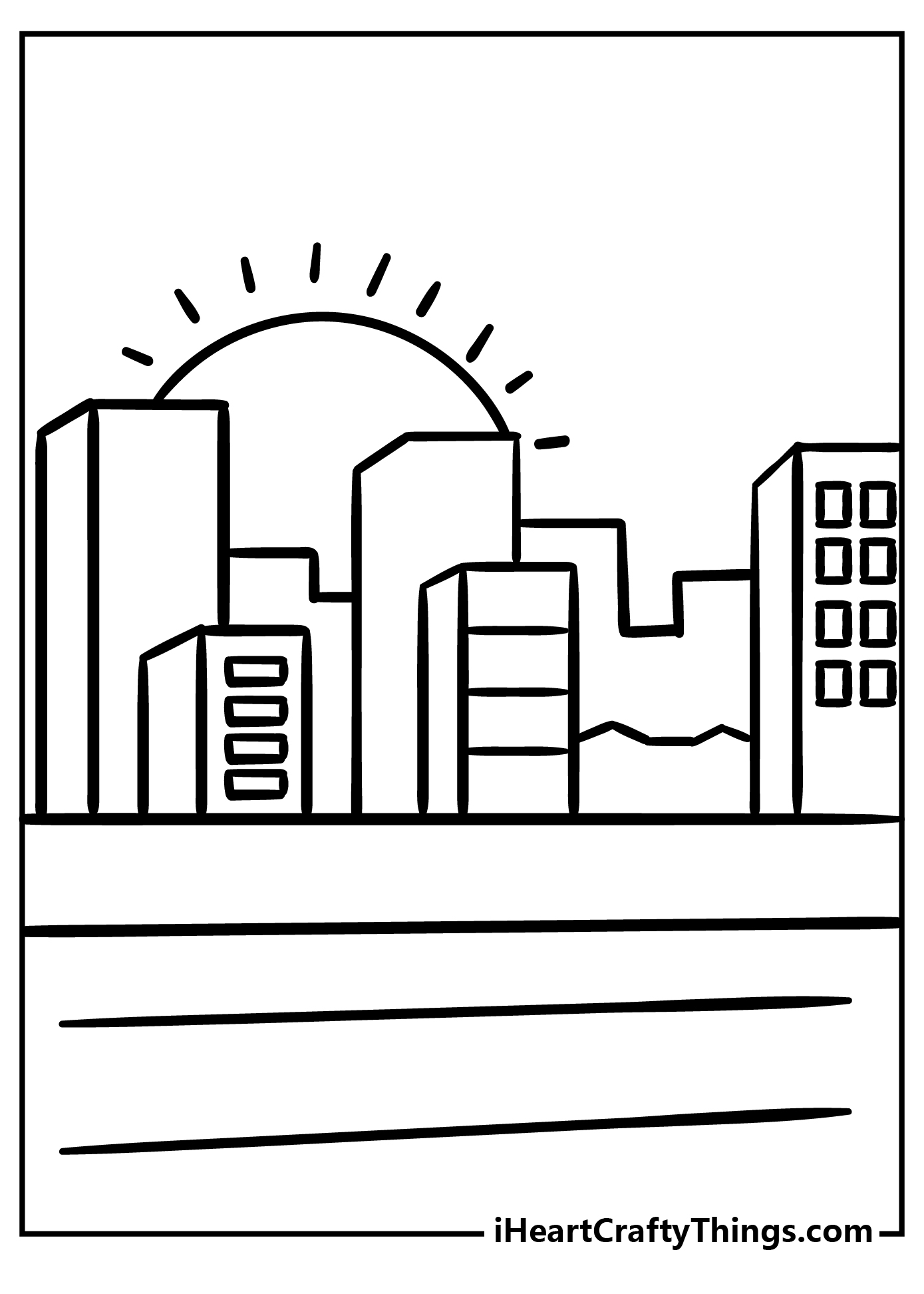 City Coloring Sheet for children free download