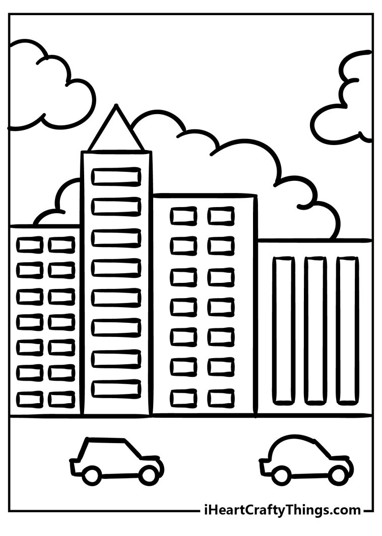 City Coloring Pages (100% Free Printables)
