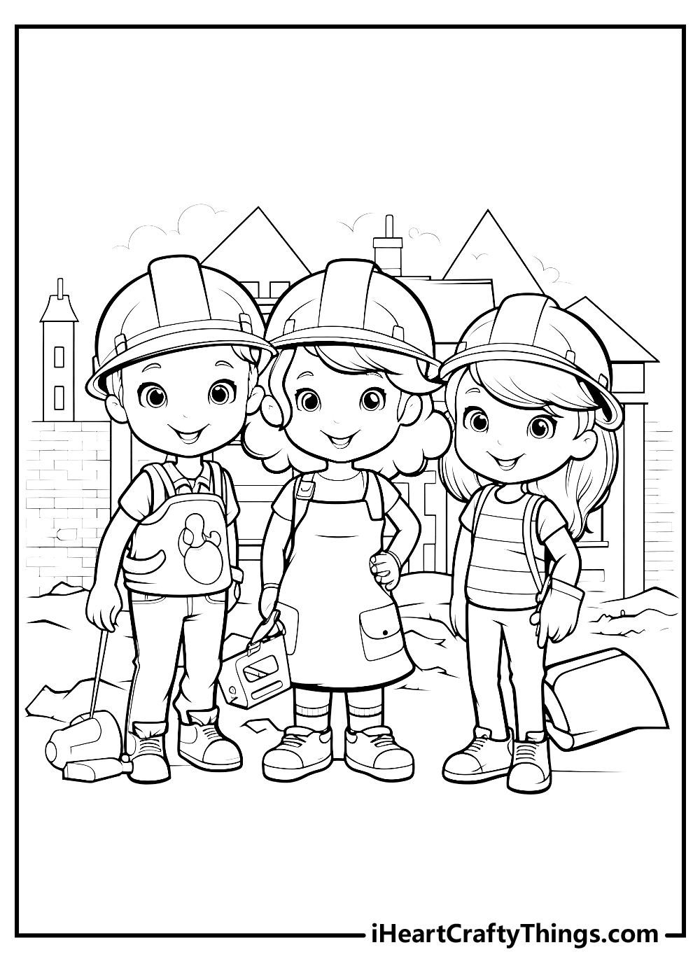 construction coloring sheet free download