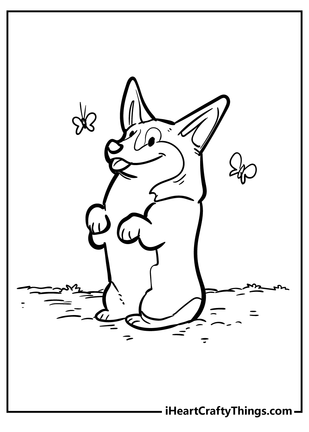 free corgi coloring pages