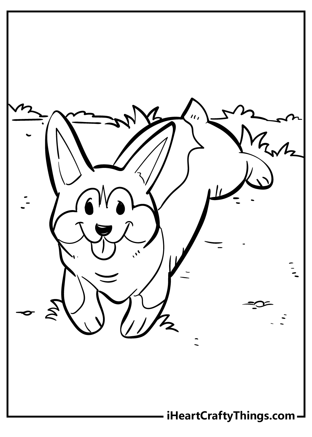 Corgi Coloring Pages for adults free printable