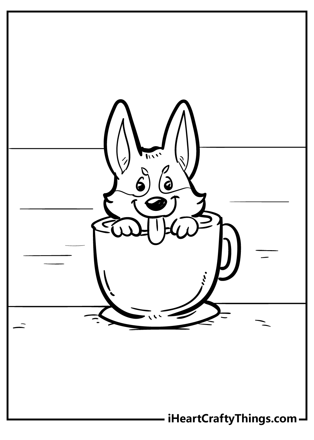 Corgi Coloring Sheet for children free download